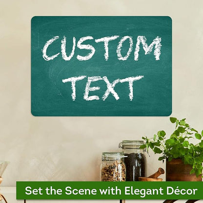 Custom Sign, Custom Street Sign, 11 Font Colors, 13 Font Styles, 4 Hole Options, 22 Sizes, 10x14 Inches, Rust Free DiBound, Fade Resistant, Made in USA by My Sign Center (Chalkboard Green)