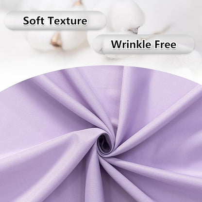 MEETSKY Lavender Backdrop Curtain for Parties Wedding Light Purple Background Curtains Backdrop Rod Pocket Drapes Fabric Decoration for Birthday Gril Party Baby Shower Photoshoot, 5ft x 7ft, 2 Panels