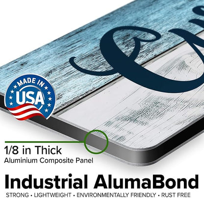 Custom Sign, Custom Street Sign, 11 Font Colors, 13 Font Styles, 4 Hole Options, 22 Sizes, 6x24 Inches, Rust Free DiBound, Fade Resistant, Made in USA by My Sign Center (Coastal)