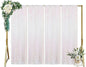 ShinyBeauty 4x10ft White Sequin Photography Backdrop | 4 Panels Glitter Sparkly Background Curtain for Weddings, Parties, and Studio Decor