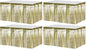 4 Pack 29x108 Inch Metallic Foil Fringe Tinsel Table Skirts for Rectangle Tables Streamer Backdrop for Wedding, Birthday, Parade Floats, Christmas, Halloween Party Decoration(Light Gold)