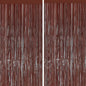 2PCS Coffee Foil Fringe Backdrop Curtains, Brown Tinsel Streamers Birthday Party Decorations, Fringe Backdrop for Graduation, Baby Shower, Gender Reveal, Disco Party Bachelorette Xmas Party Decors