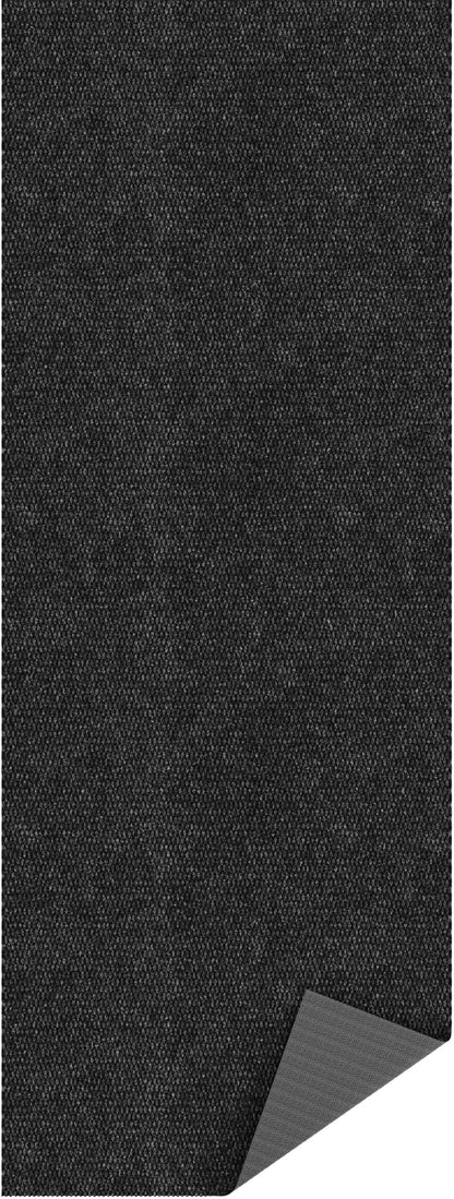 Ottomanson Commercial Scrape Rib Entry Mat – Heavy Duty Ribbed Floor Mat for High Traffic – Non Slip Rubber Back, Waterproof – Indoor Outdoor Use for Offices, Schools, Lobbies, 2'7" x 12', Black