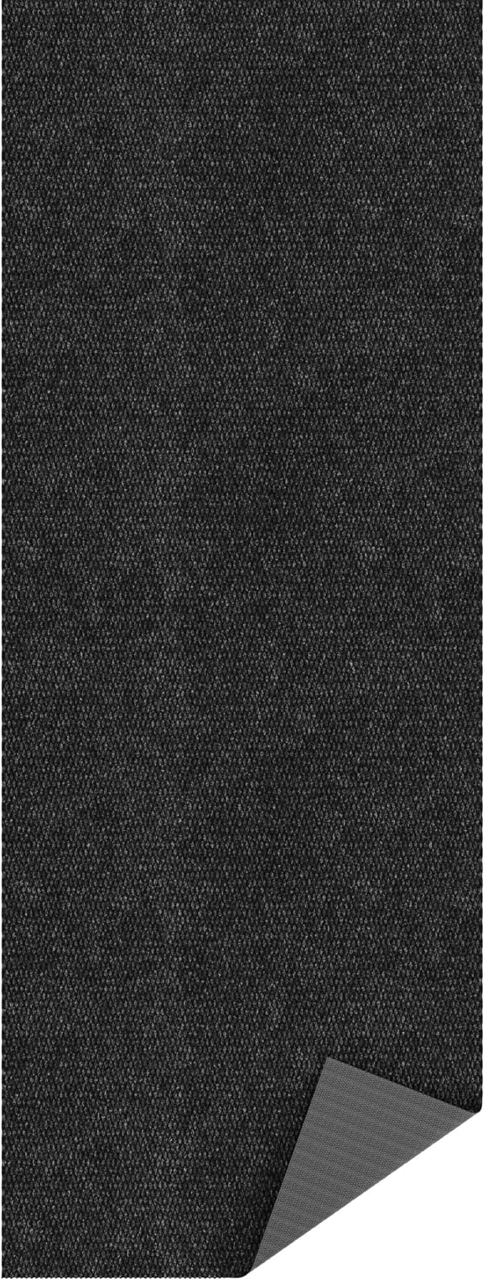 Ottomanson Commercial Scrape Rib Entry Mat – Heavy Duty Ribbed Floor Mat for High Traffic – Non Slip Rubber Back, Waterproof – Indoor Outdoor Use for Offices, Schools, Lobbies, 2' x 45', Black