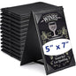 Gerrii Leatherette Table Tents Black PU Leather Menu Covers Bulk Double Sided Frame Sign Holders 2 Side Drink Dessert Menu Folders for Restaurant Coffee Cafe Bar Wedding Supplies(12 Pack,5 x 7 Inch)