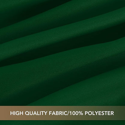 sancua Square Tablecloths 54x54 Inch Hunter Green, 2 Pack - Fabric Table Cloth for Square or Round Tables, Washable Polyester Table Cover for Christmas Dinner, Holiday Party, Display Tables