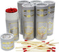 Long Round Matches Shabbos Kodesh Decorated Container of Approx 40 Matches - Pack of 6