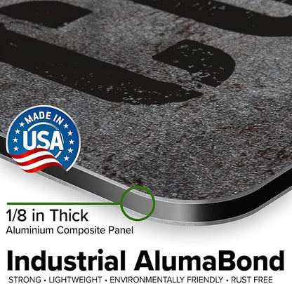 Custom Sign, Custom Street Sign, 11 Font Colors, 13 Font Styles, 4 Hole Options, 22 Sizes, 12x48 Inches, Rust Free DiBound, Fade Resistant, Made in USA by My Sign Center (Grunge Metal)