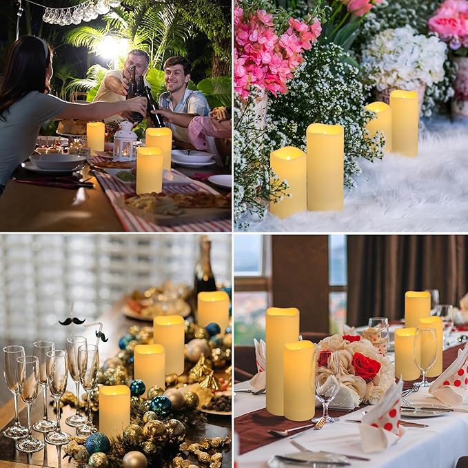 24-Pack LED Flameless Candles with Remote Control - Perfect for Home, Parties, and Special Occasions - Create a Magical Ambiance Effortlessly(Three Sizes)