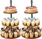 2 Packs Wooden Cupcake Stand, 3 Tier Large Cupcake Tower Stand 50 Cupcakes, Dessert Stand Cupcake Display Stand Cupcake Tower for Party, Wedding, Birthday, Farmhouse Decor