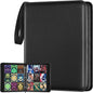 9 Pocket Card Binder, 900 Double Sided Pockets, PU Collection Binder for MTG, TCG, Sports Cards, Black (Black)