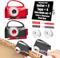 (2-Pack) Wrapping Paper Cutter & Tape Dispenser Dual Use with 4 Tapes，2 Replace Blades Kit for Christmas Gift Wrap Cutter Tool Paper Roll Holder Tube Sliding Slicing for Birthday Holiday.