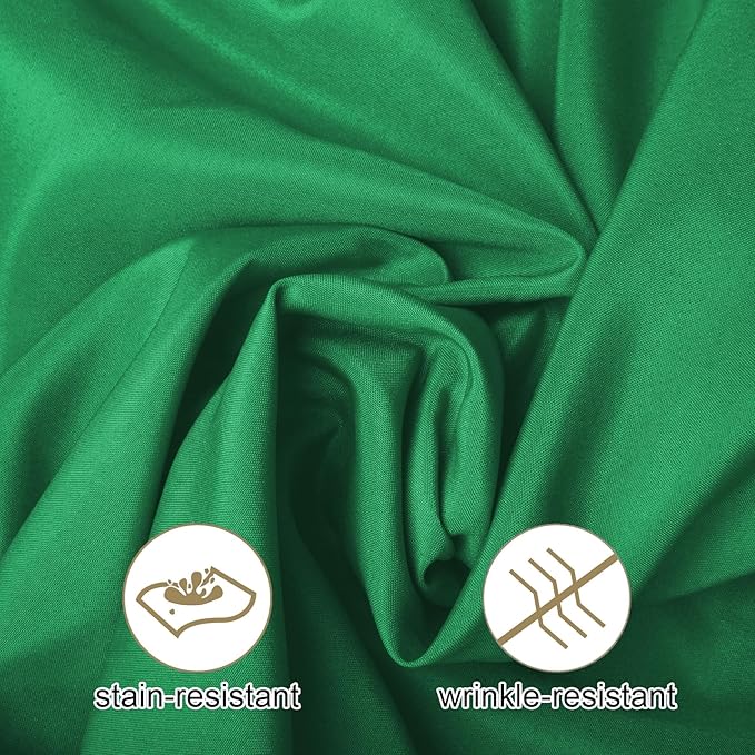 Ascoza 2pack 70 Inch Emerald Round Tablecloth in Washable Polyester Fabric for Wedding/Banquet/Restaurant/Parties