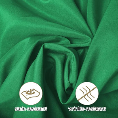 Ascoza 2pack 90x132 Inch Emerald Rectangular Tablecloth 8 Feet Table Cloth in Polyester Fabric for Wedding/Banquet/Restaurant/Parties