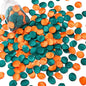 Serwalin 300Pcs Silk Rose Petals Fake Flower Petals Green Orange Artificial Rose Petals for Weddings Proposal Flower Girl Petals Aisle Flower Girl Basket Runner Bridal Shower Table Decor
