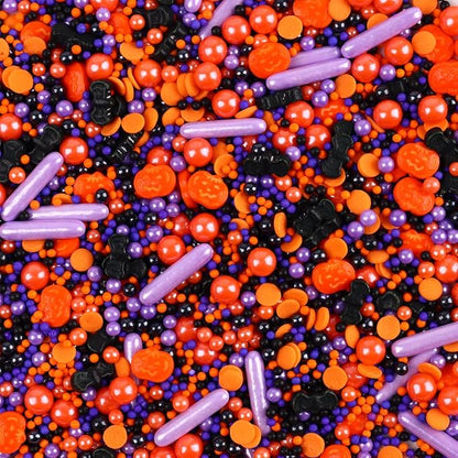 Edible Halloween Sprinkles for Cake Decorating 7ounce, Pumpkin Bats Sprinkles for Party, Sugar Pearl Sprinkles for Cupcake Toppers, Cookie, Ice Cream Decorations Celebrations