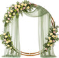 Wedding Arch Draping Fabric 29" x 19Ft Sheer Drapes for Backdrop Wedding Ceremony Reception Ceiling Decor Curtain Baby Bridal Shower Decoration (Sage Green, 1 Panel)