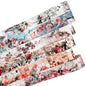 Vintage Floral Washi Tape Set – 6 Rolls, 2M Non-Repeating Flower Collage Designs, Decorative Craft Tape for Scrapbooking, Journals, Planners with Accessory Clip Included