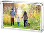 Boxalls Acrylic Photo Frame 9 x 13 cm (3.5 x 5 inch), Double Sided Picture Frame with Magnetic, Clear Frameless Desktop Photo Block