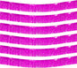 6 Pack 10 Feet Pink Metallic Foil Fringe Garland Rectangular Banner for Parade Floats, Thanksgiving, Christmas, Birthday, Halloween Party Decorations