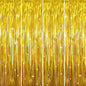 GOER 3.2 ft x 9.8 ft Metallic Tinsel Foil Fringe Curtains Party Photo Backdrop Party Streamers for Birthday,Graduation,New Year Eve Decorations Wedding Decor (4 Packs,Gold)