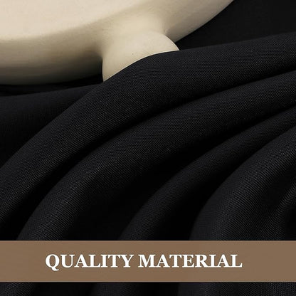 Fitable 6 Pack Black Round Table Clothes - 90 Inches in Diameter - Stain Resistant and Washable Tablecloths, Polyester Fabric Table Covers for Wedding, Party, Banquet, Gathering