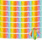 10 Pack 10 Feet Foil Fringe Garland Metallic Tinsel Streamers Banner Wall Hanging Curtain Backdrop for Parade Floats, Bachelorette, Wedding, Birthday, Easter, Carnival Party Decorations(Rainbow)