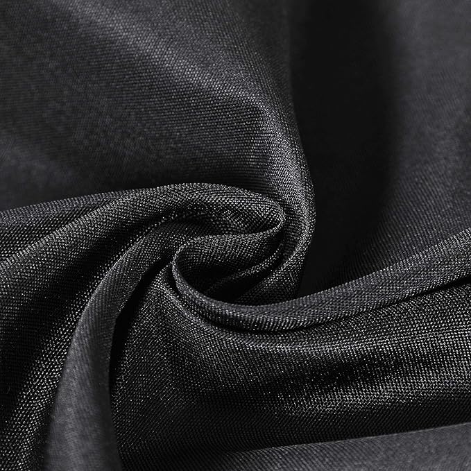 60 inch Round Tablecloth Washable Polyester Table Cloth Decorative Table Cover for Wedding Party Dining Banquet（60 inch,Black）