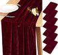 Velvet Table Runner 20 x 120 Inches 10ft Luxurious Thick Soft Velvet Christmas Thanksgiving Wedding Reception Table Runner for Party Reception Decorations(Burgundy, 6 Pack)