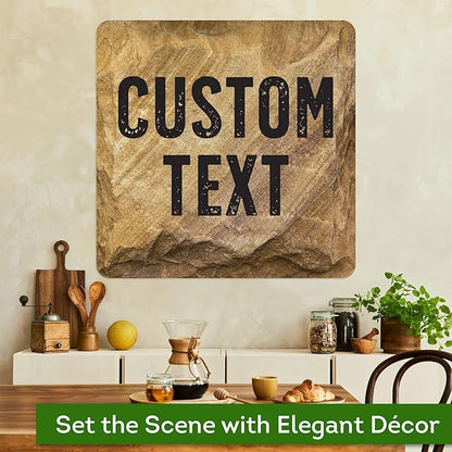 Custom Sign, Custom Street Sign, 11 Font Colors, 13 Font Styles, 4 Hole Options, 22 Sizes, 24x24 Inches, Rust Free DiBound, Fade Resistant, Made in USA by My Sign Center (Stone)