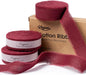 Burgundy Ribbon 5/8" x 21 Yards with Frayed Fringe Fabric Cotton Ribbons for Gift Wrapping Wedding Invitations Flower Bouquet Baby Shower