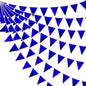 Royal Blue Party Decoration Navy Blue Triangle Pennant Banner Flag Dark Blue Metallic Fabric Bunting Garland for Graduation Wedding Retirement Bridal Shower Birthday Nautical Ahoy Achor Party Supplies