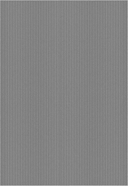 Ottomanson 6'6" x 8' Mud Mat Area Rug Scraper Carpet - Non-Slip, Dirt Trapping for Indoor & Outdoor Use - Ideal for Entryway, Garage, Kitchen, Patio & High-Traffic Areas, Gray