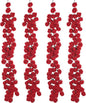 4 Pcs Red Artificial Rose Vine Hanging Faux Flowers Garland for Wedding Anniversary Birthday Party Background Arch Garden Home Wall Room Decor