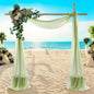 MDS Halloween Chiffon Draping Fabric - 1 Panel, 30" Wide x 30ft Long - Sheer Spooky Arbor & Canopy Drapery for Haunted House Backdrops, Party Ceilings, DIY Costumes & Themed Events - Sage Green