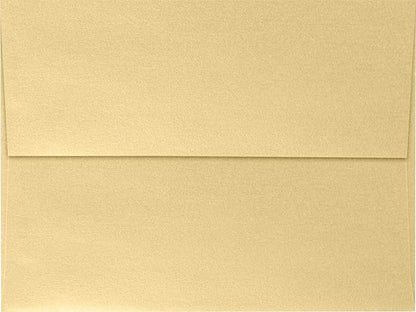 LUXPaper A7 Invitation Envelopes | Peel & Press | 5 1/4" x 7 1/4" | Blonde Metallic | 80lb. Text | 250 Qty