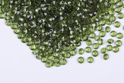 2000pcs Platic Acrylic Gems Fake Acrylic Diamonds Vase filler Beads Faux Diamond Crystals Jewels For Makeup brushes holder Table Scatter Confetti Party Arts Crafts Birthday Wedding Decor