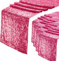 Eternal Beauty Hot Pink Table Runner for Wedding, 5PCS-12x108 Sequin Table Runner Decorations for Birthday Parties, Banquets, Graduations,Christmas