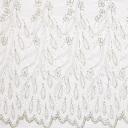 VISIONTEX White Sheer Voile Curtains, Decorative White Embossed Drip Rod Pocket Window Drapes for Home Kitchen, Living Room and Bedroom 54 x 72 Inch, Set of 2 Curtain Panels