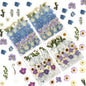 LUXEEASE 140 Pcs Dried Pressed Hydrangea Flowers for Crafts, Real Natural Blooms in Blue, Pink & White Tones with Foliage Accents, Perfect for Resin Art, DIY Jewelry & Home Decor – Tweezers Included