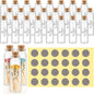 24 Matches Holders Empty Jars with 24 Striker Stickers, Empty Matches in A Jar with Striker DIY Wedding Favors, Candle Holder Containers & Bulk Storage| The Perfect Match Box (0.87x3.15 Inch) (24)