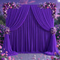 Purple Tulle Backdrop Curtain for Parties Wedding,5ft x 10ft Wrinkle Free Curtain Backdrop,2 Layer Drapes for Backdrop,Polyester Wedding Back Drop for Bridal Shower Birthday Baby Shower Photography