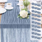 10-Pack Dusty BlueCheesecloth Table Runners – 10FT (35x120 Inch) Boho Rustic Gauze Fabric Cheese Cloth Table Runner for Weddings, Baby Showers, Bridal Shower, Farmhouse & Birthday Party Decor