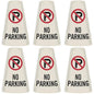 SmartSign 6-Pack "No Parking" Reflective Cone Message Sleeve Collar with Symbol, 360-Degree Visibility, Non-Adhesive Vinyl Signs for Traffic Safety Cones, 3-Side Print [Cone Not Included]