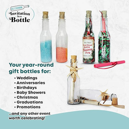 Plastic Bottles & Corks Set (20) - Clear PET Plastic Potion Bottles with Cork - Small Bottles with Cork & Tiny Jars with Cork Bottles, Message in Plastic Bottle, DIY Crafts