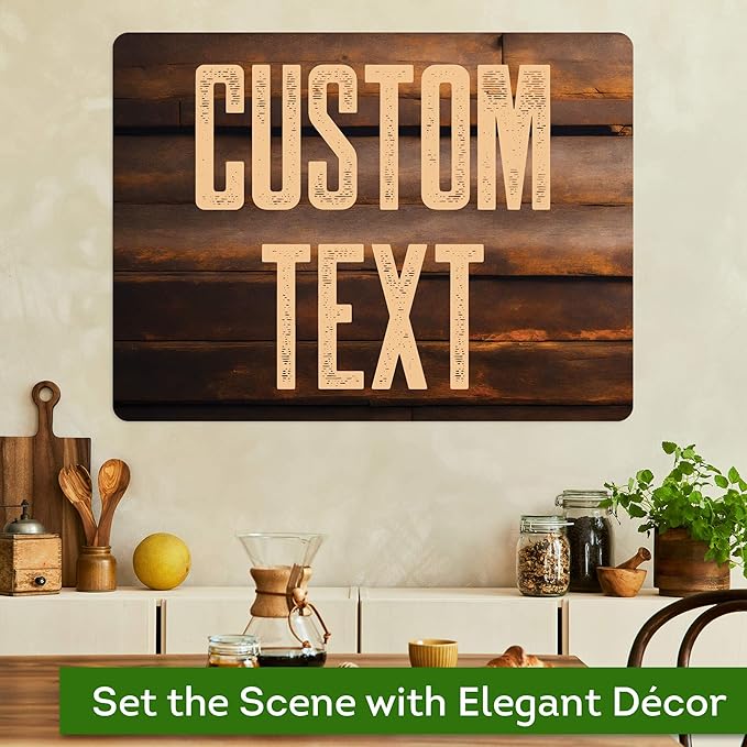 Custom Sign, Custom Street Sign, 11 Font Colors, 13 Font Styles, 4 Hole Options, 22 Sizes, 18x24 Inches, Rust Free DiBound, Fade Resistant, Made in USA by My Sign Center (Vintage Wood)