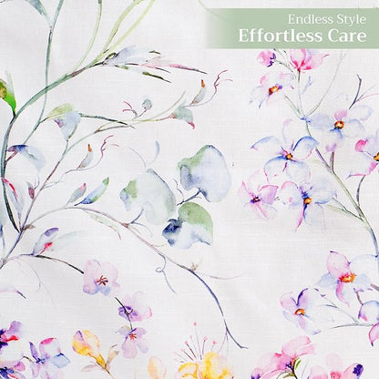 Maison d' Hermine Table Runner 100% Cotton Single Layer Table Runners 72 inches Long Decorative for Home Kitchen Dining Party Wedding Bridal Shower Spring Summer (Summer Floral, 14.50" x 72")