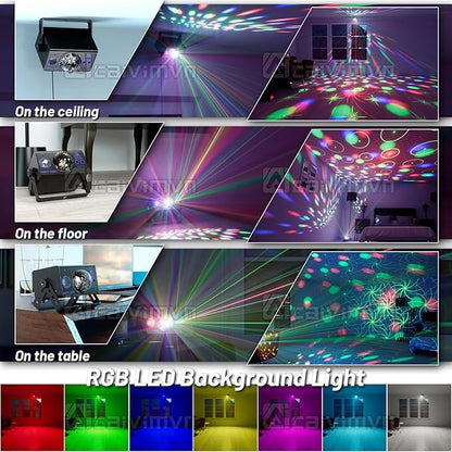 Party Lights Dj Disco Ball Light, LED Stage Strobe Lights Sound Activated with Remote Control for Xmas Club Bar Parties Holiday Christmas Birthday Wedding Home Decoration