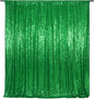 Poise3EHome Green Sequin Backdrop, 6FT x 8FT Green Sequin Photography Backdrop Curtain for St. Patrick's Day Party Decoration