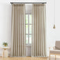 Vision Home Sand Pinch Pleated Semi Sheer Curtains Textured Linen Blended Light Filtering Window Curtains 120 inch for Living Room Bedroom Pinch Pleat Drapes with Hooks 10ft 2 Panels 40" Wx120 L